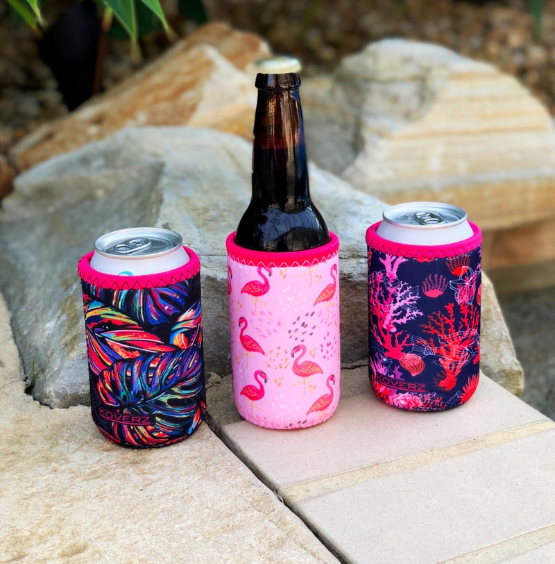 Koverz Can/Bottle Sleeve, Neoprene Insulated Bottle Sleeve, Fits 8-12 Oz. Can/Bottle, Washable and Reusable, Can/Bottle Accessories, Small Size, Violet Whimsy - Image 3
